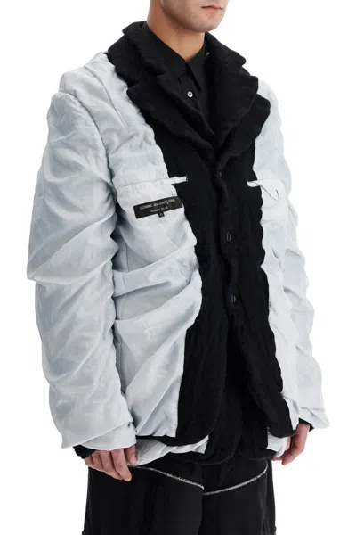 Shop Comme Des Garçons Homme Deux Layered Jacket With Inside Out Effect In Black