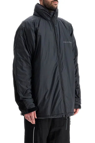 Acne Studios Lightweight Down Jacket With Patches In Black