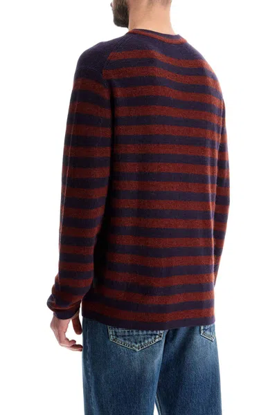 Shop Ps By Paul Smith Striped Wool And Mohair Blend Pullover In Red