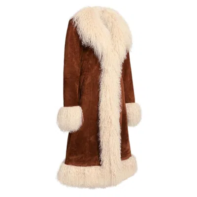 Wanan Touch Billy Coat Brown With Lamb Fur