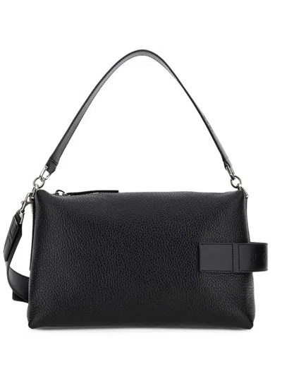 Hogan H-bag Leather Crossbody Bag In Black