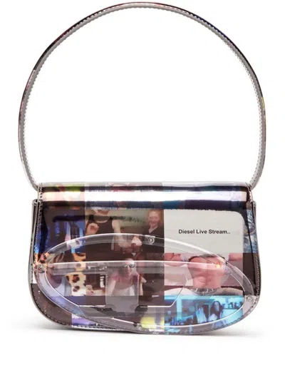 Diesel Multicolour Shoulder Bag With Unique Graphic Print And Versatile Design In Multicolour