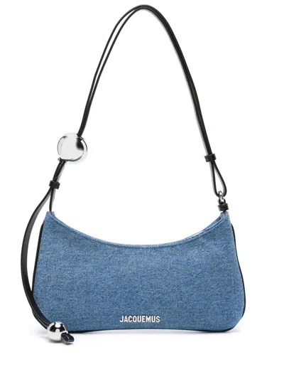 Shop Jacquemus Le Bisou Perle Shoulder Bag In Blue