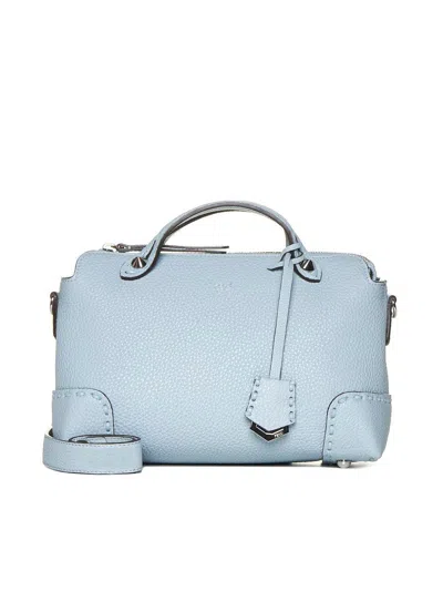 Fendi By The Way Leather Medium Bag In Anise+palladium