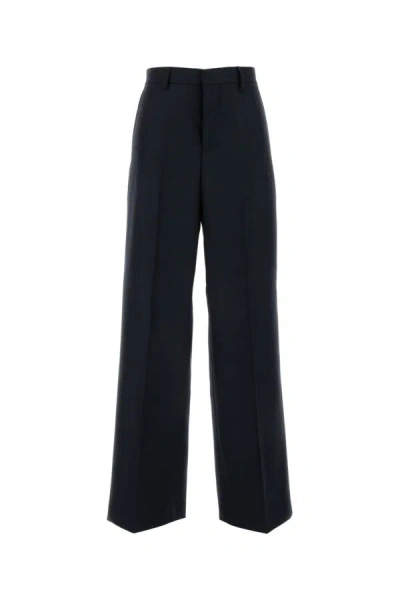 Ami Alexandre Mattiussi Wide Legged Pinstripe Trousers With In Blue