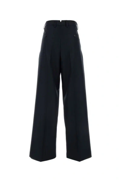 Ami Alexandre Mattiussi Wide Legged Pinstripe Trousers With In Blue