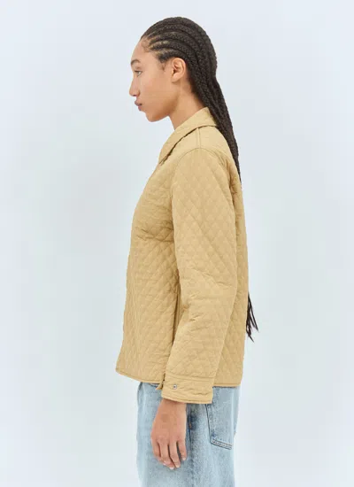 Burberry Reversible Quilted Short Jacket In Cream