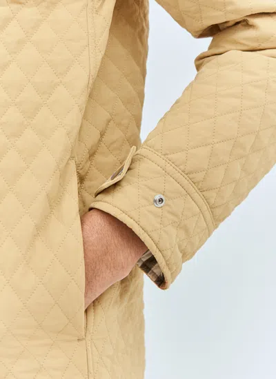 Burberry Reversible Quilted Short Jacket In Cream