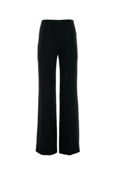 Chloé Black Pants With High Waist And Wide Leg In Viscose Blend Stretch Woman In Black