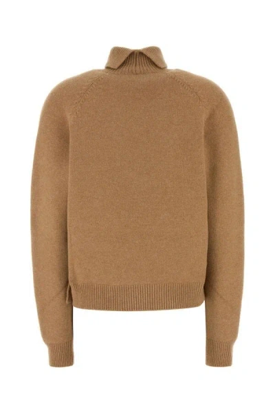 Fendi Logo-embroidered Sweater In Brown