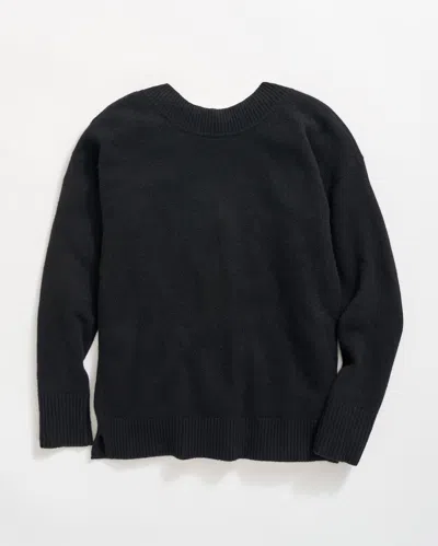 Billy Reid Cashmere Reversible V-neck Sweater In Black