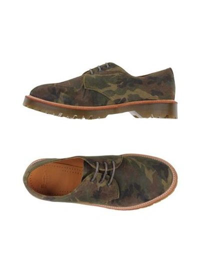 Dr. Martens' Laced Shoes In Military Green