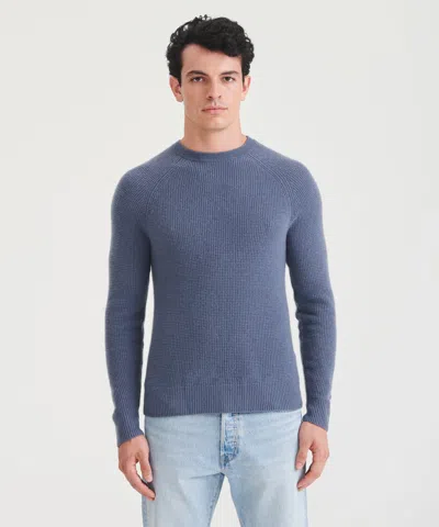 Naadam Cashmere Waffle Crewneck Sweater In Charcoal