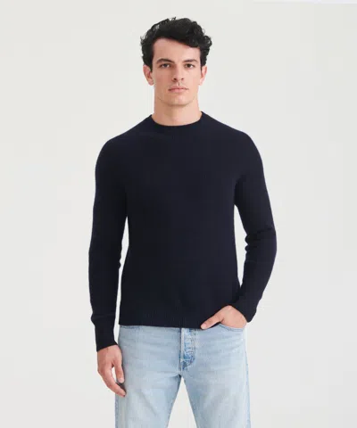 Naadam Cashmere Waffle Crewneck Sweater In Navy