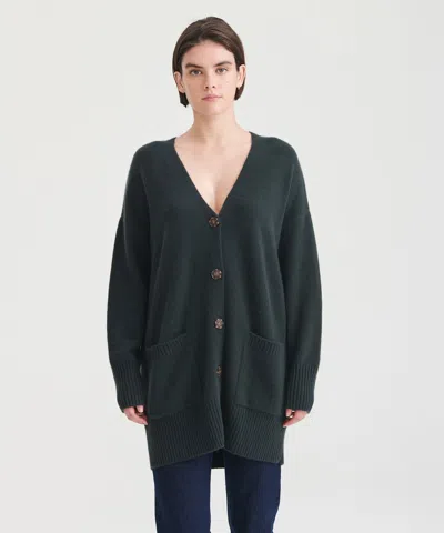 Naadam Luxe Cashmere Grandpa Cardigan In Pine
