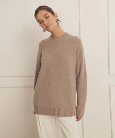 Naadam Luxe Cashmere Oversized Crewneck Sweater In Timber