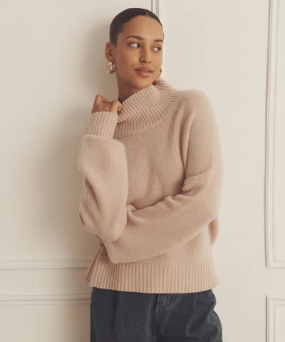 Naadam Luxe Cashmere Oversized Turtleneck In Desert Pink
