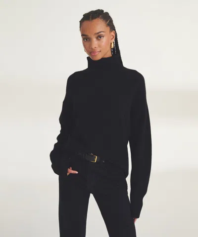 Naadam Luxe Cashmere Turtleneck Tunic In Black