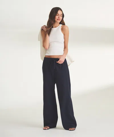 Naadam Organic Cotton Drawstring Pants In Navy