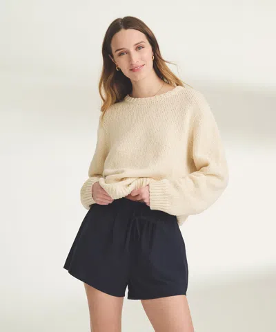 Naadam Organic Cotton Drawstring Shorts In Navy