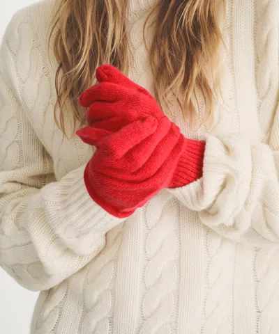 Naadam Signature Cashmere Gloves In Firecracker Red