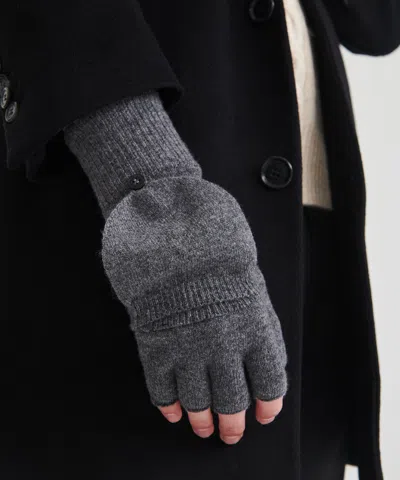 Naadam Signature Cashmere Pop Top Gloves In Dark Camel