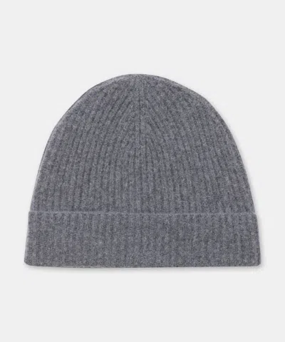 Naadam Signature Cashmere Ribbed Beanie In Granite