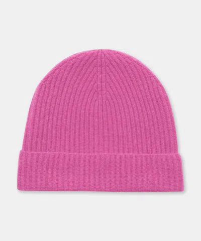 Naadam Signature Cashmere Ribbed Beanie In Pink