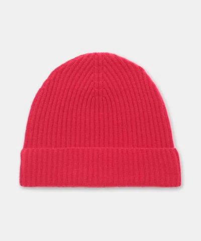 Naadam Signature Cashmere Ribbed Beanie In Firecracker Red