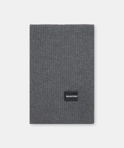 Naadam Signature Cashmere Ribbed Scarf In Granite