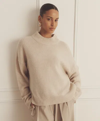 Naadam Super Luxe Cashmere Mockneck Sweater In Oatmeal