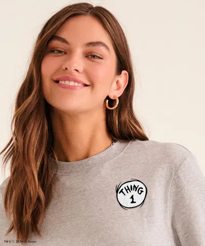 Naadam Thing 1 Tee In Heather Gray
