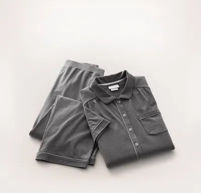 Boll & Branch Soft Knit Short Sleeve & Pants Pajama Set