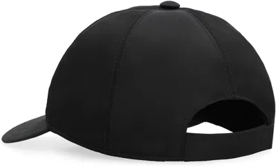 Shop Prada Logo Baseball Cap In Black