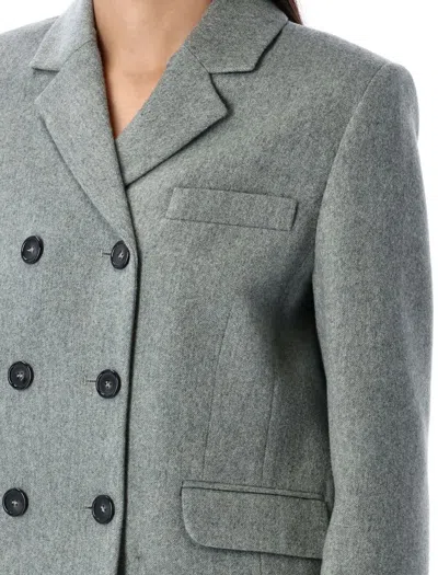 The Garment Mille Double-breasted Wool-blend Blazer In Grey