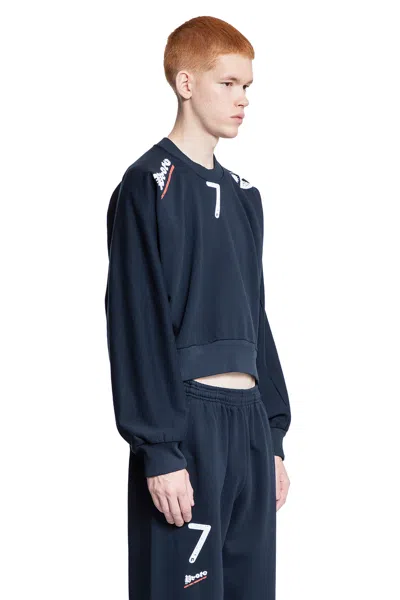 Prototypes Shrunken Sweatshirt In Blue