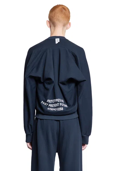 Prototypes Shrunken Sweatshirt In Blue