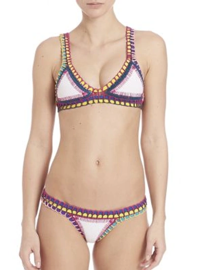 Shop Kiini Yaz Bikini Top In White Multi