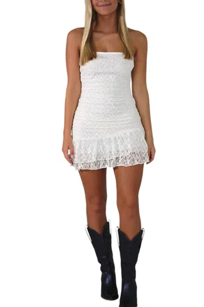Loucia Frankie Mini Dress In White In White