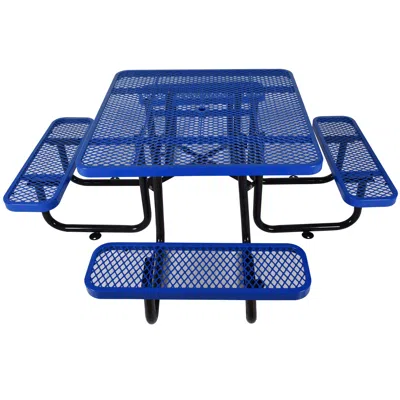Streamdale Furniture Streamdale Square Outdoor Steel Picnic Table 46" Blue