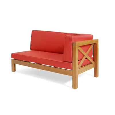 Streamdale Furniture Streamdale Durable Water-resistant Acacia Wood X-back Corner Bench