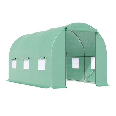 Streamdale Furniture Streamdale 15' X 6' X 7' Walk-in Tunnel Greenhouse Garden Plant Growing House With Door And Ventilat