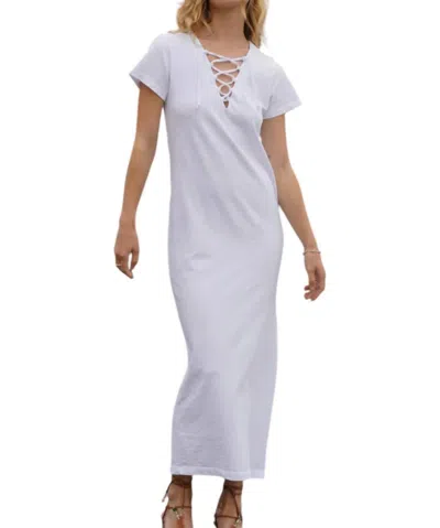 Lna Bel Air Maxi Dress In White In White