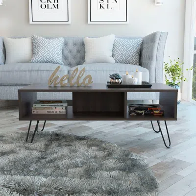 Streamdale Furniture Streamdale Newport Rectangle 2-shelf Coffee Table White
