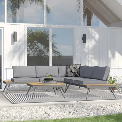 Streamdale Furniture Streamdale 4 - Person Outdoor Seating Group With Cushions