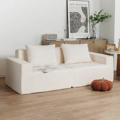 Streamdale Furniture Streamdale No Installation & Convertible Living Room Foam Sofa Chair Loveseat Twin Size