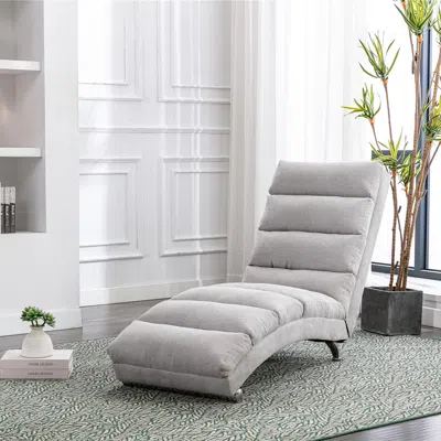 Streamdale Furniture Streamdale Linen Chaise Lounge Indoor Chair