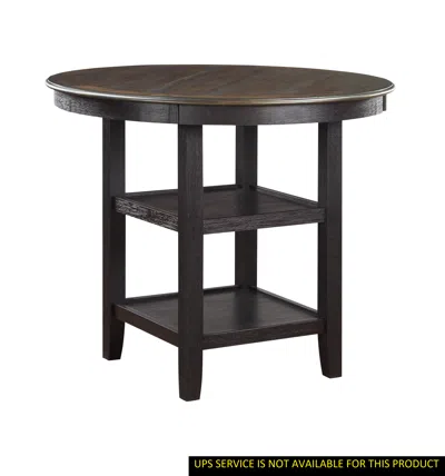 Streamdale Furniture Streamdale 1 Piece Counter Height Table With 2x Display Shelves Transitional