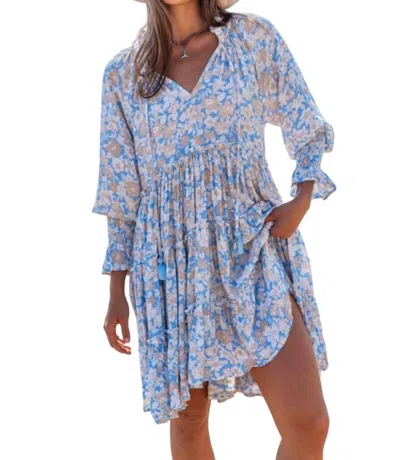 Barefoot Blonde Collection Lalani Dress In Blue In Blue