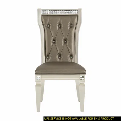 Streamdale Furniture Streamdale Chic Crystal Tufted Side Chair Set